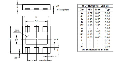 U DFN3030 6 Type B